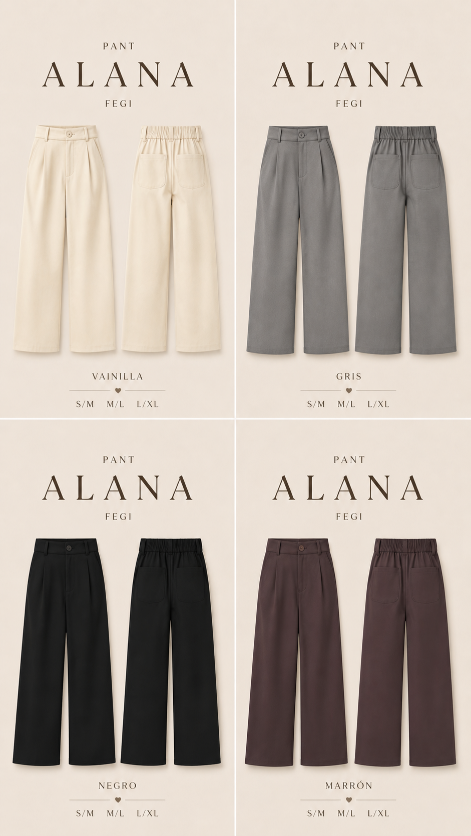 PALAZO ALANA GRIS