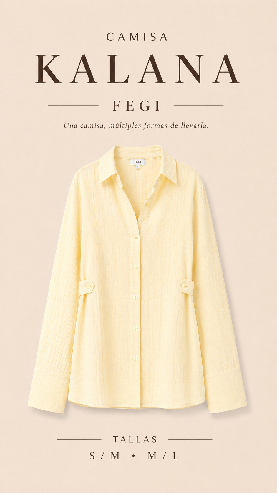 CAMISA OVERSIZE KALANA AMARILLO