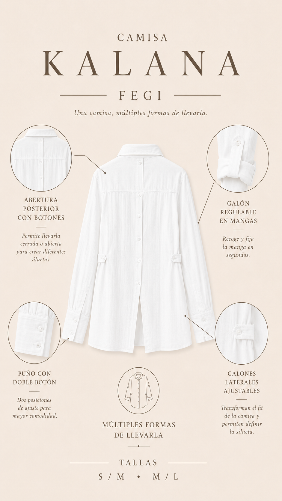 CAMISA OVERSIZE KALANA HUESO