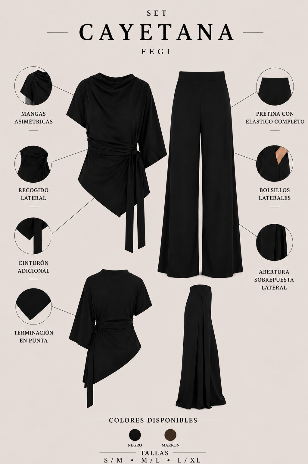 SET CAYETANA NEGRO