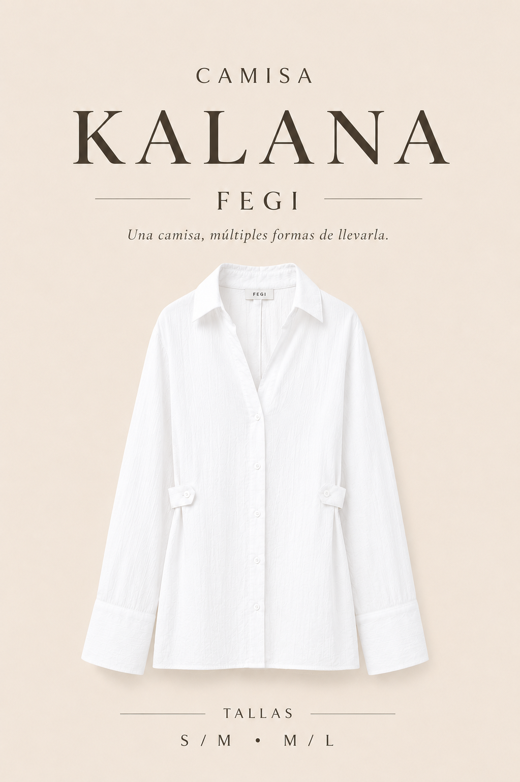 CAMISA OVERSIZE KALANA HUESO