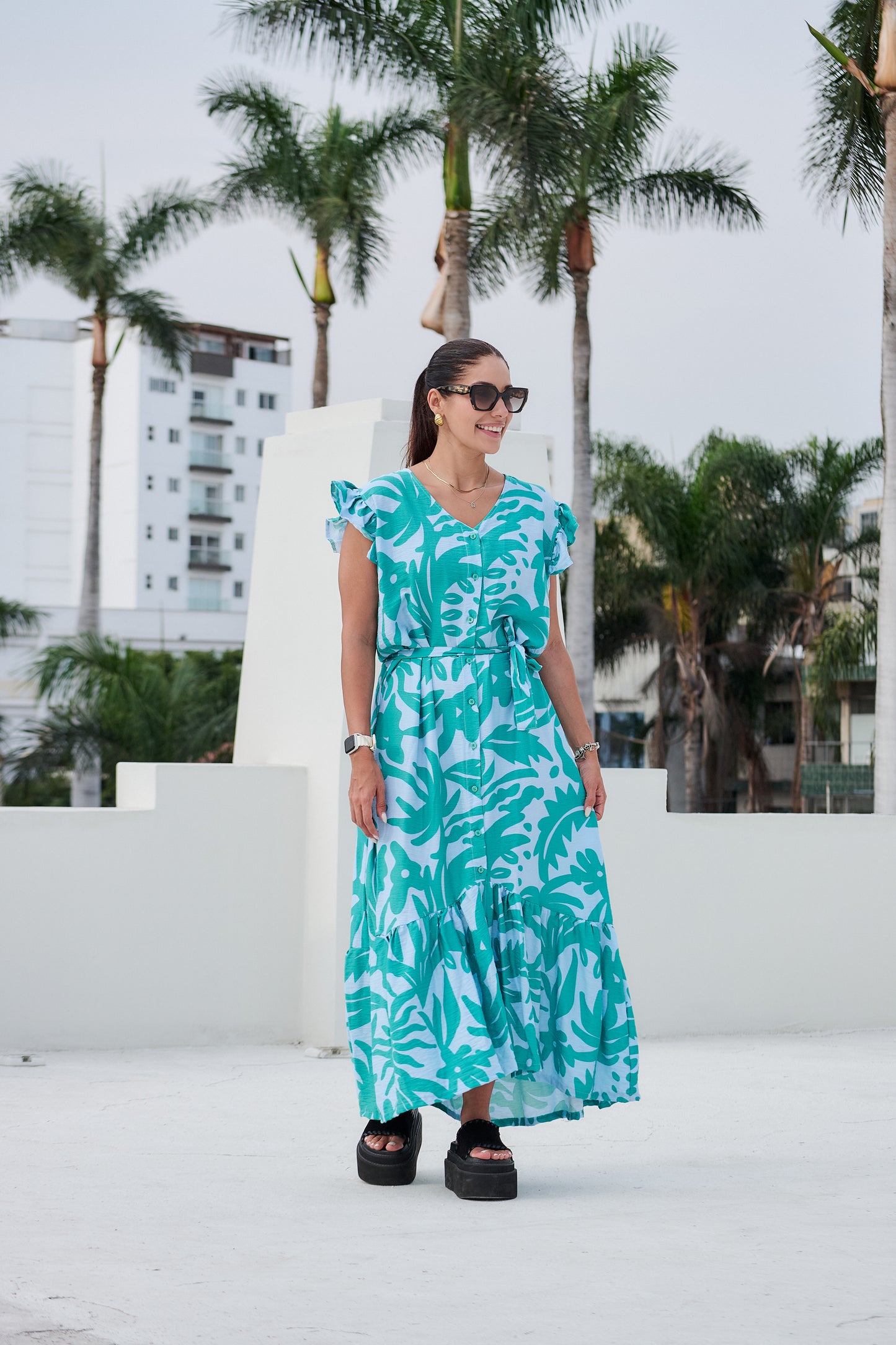 VESTIDO OSAKA TURQUESA