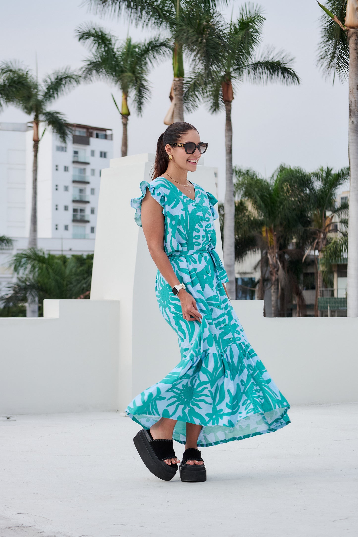 VESTIDO OSAKA TURQUESA