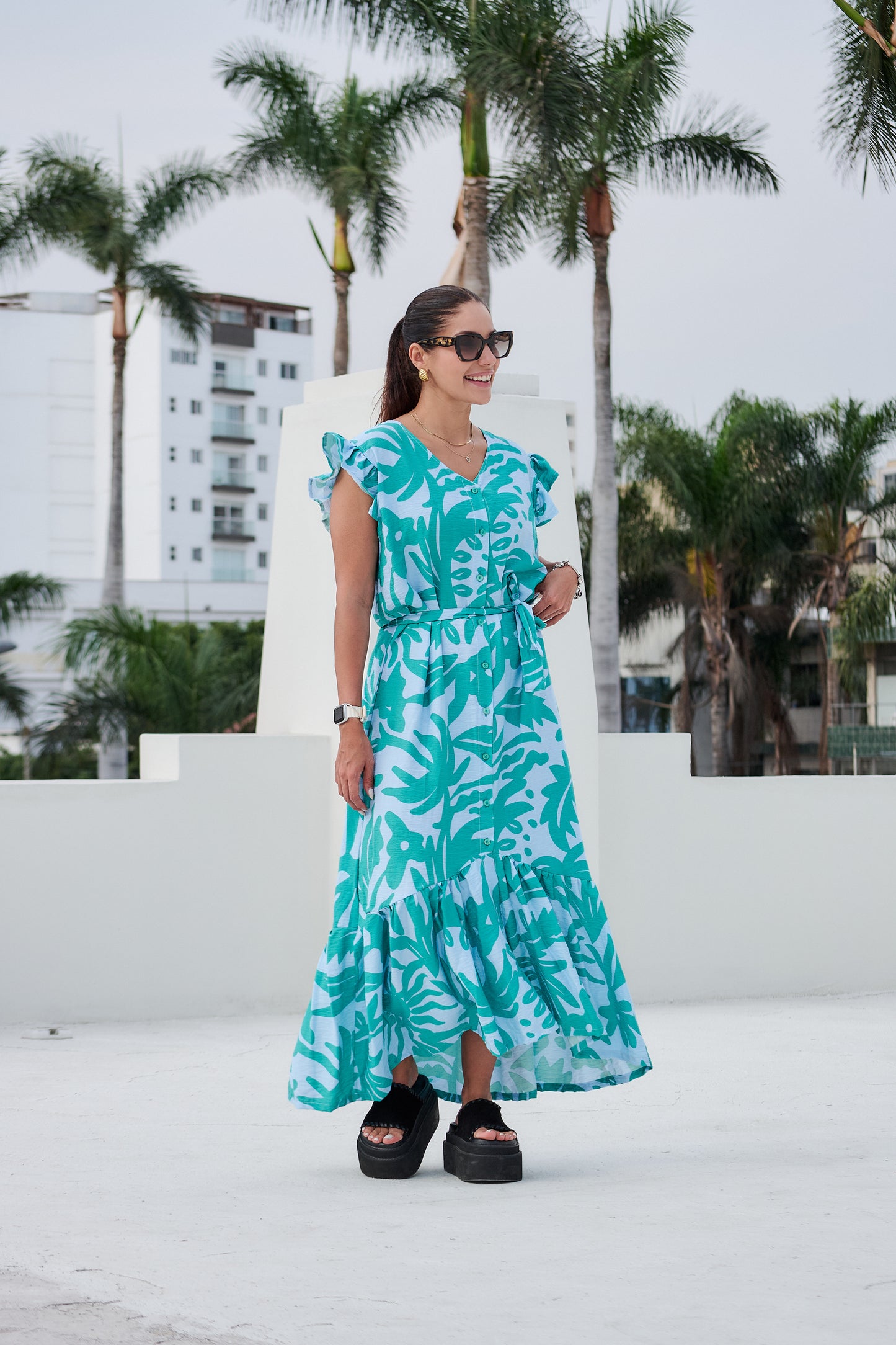 VESTIDO OSAKA TURQUESA