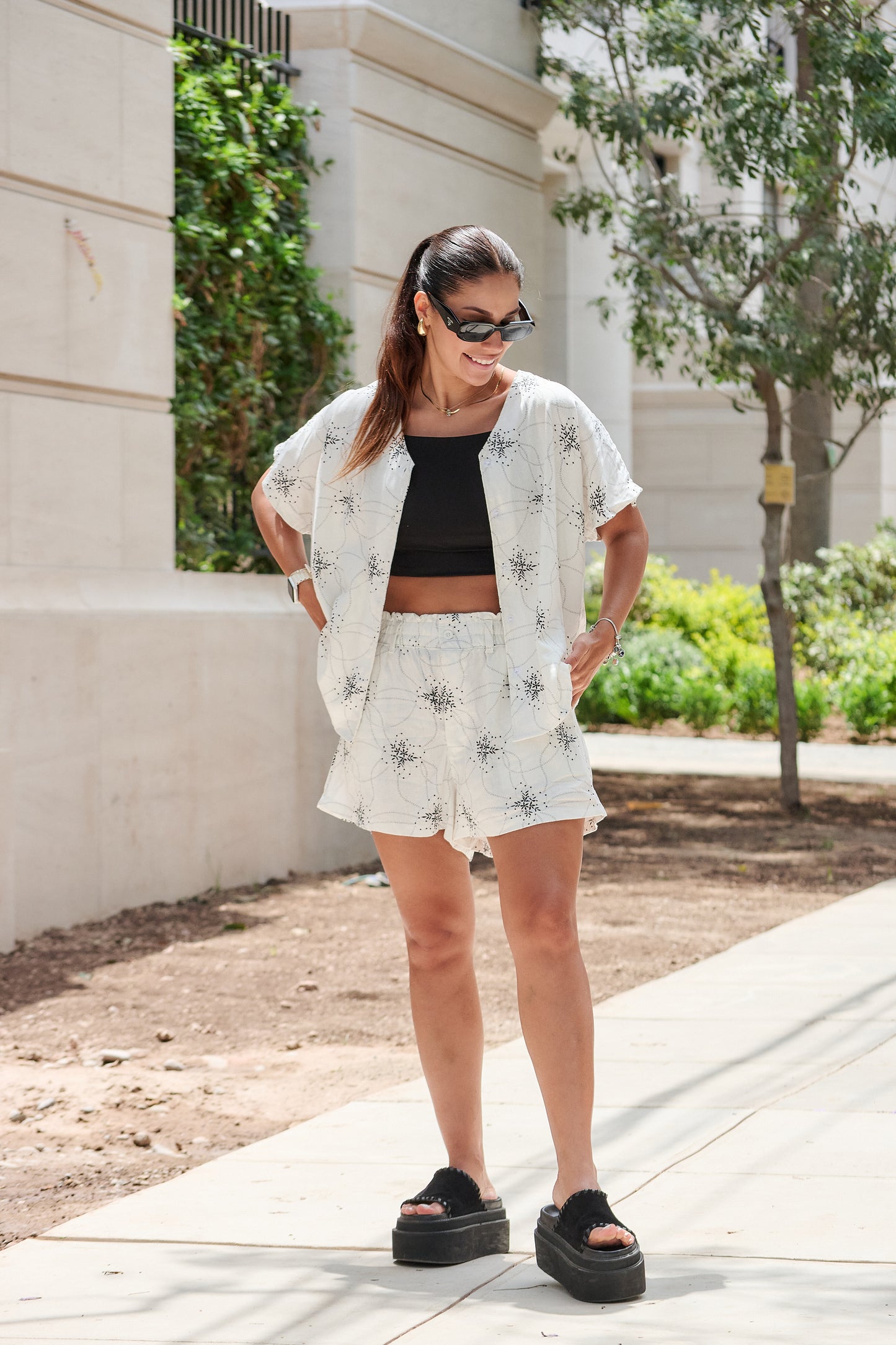 SET CATALIA BLANCO CON NEGRO