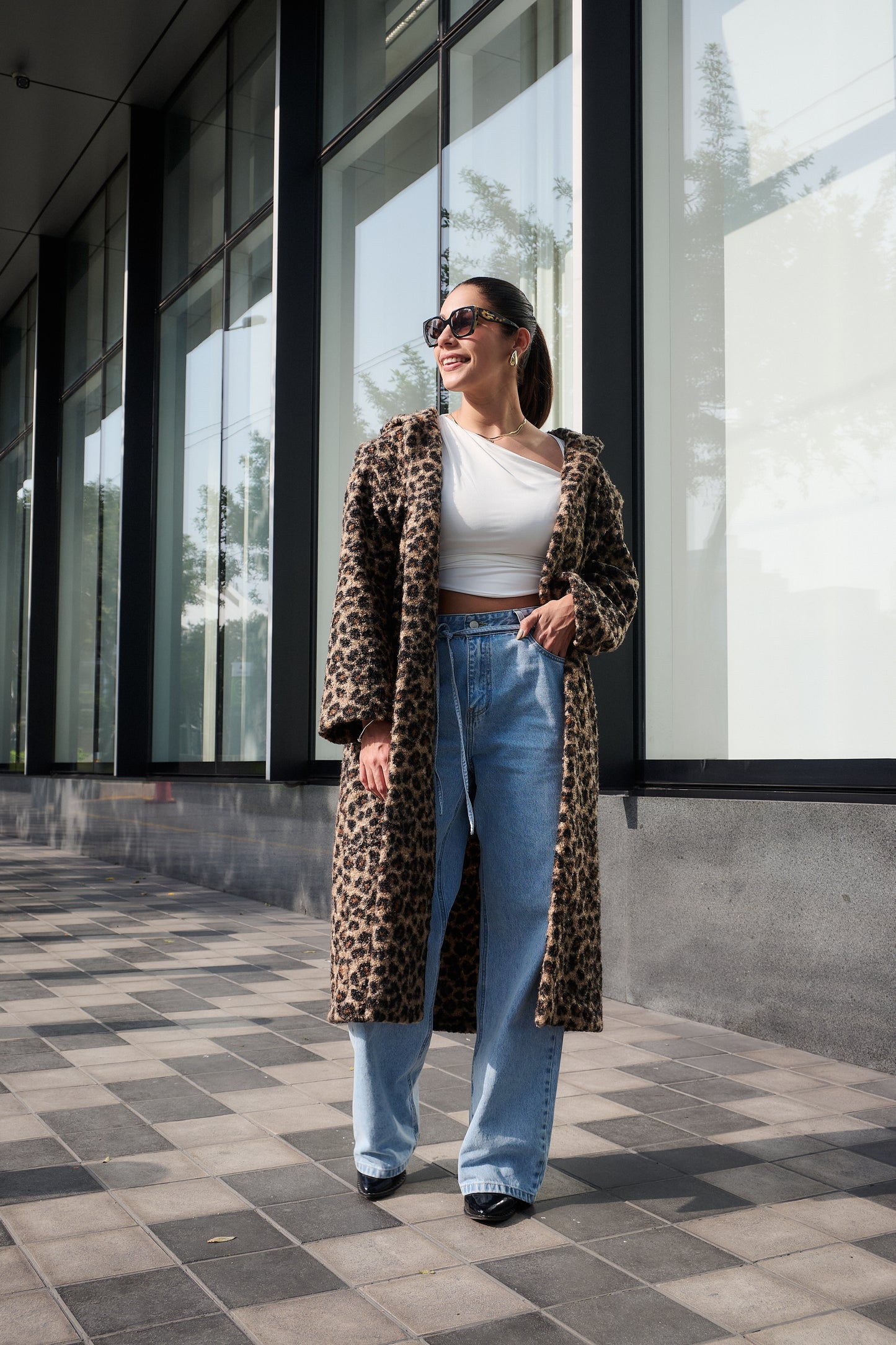 ABRIGO TAMARA ANIMAL PRINT