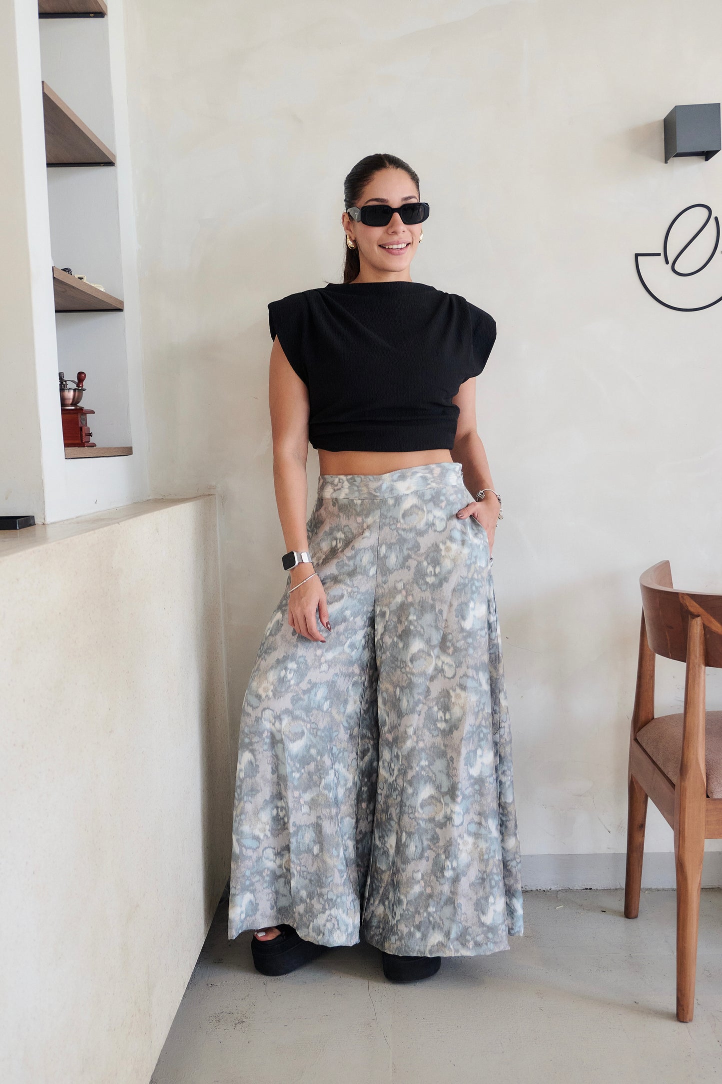 PALAZZO MARTINA TIE DYE GRIS