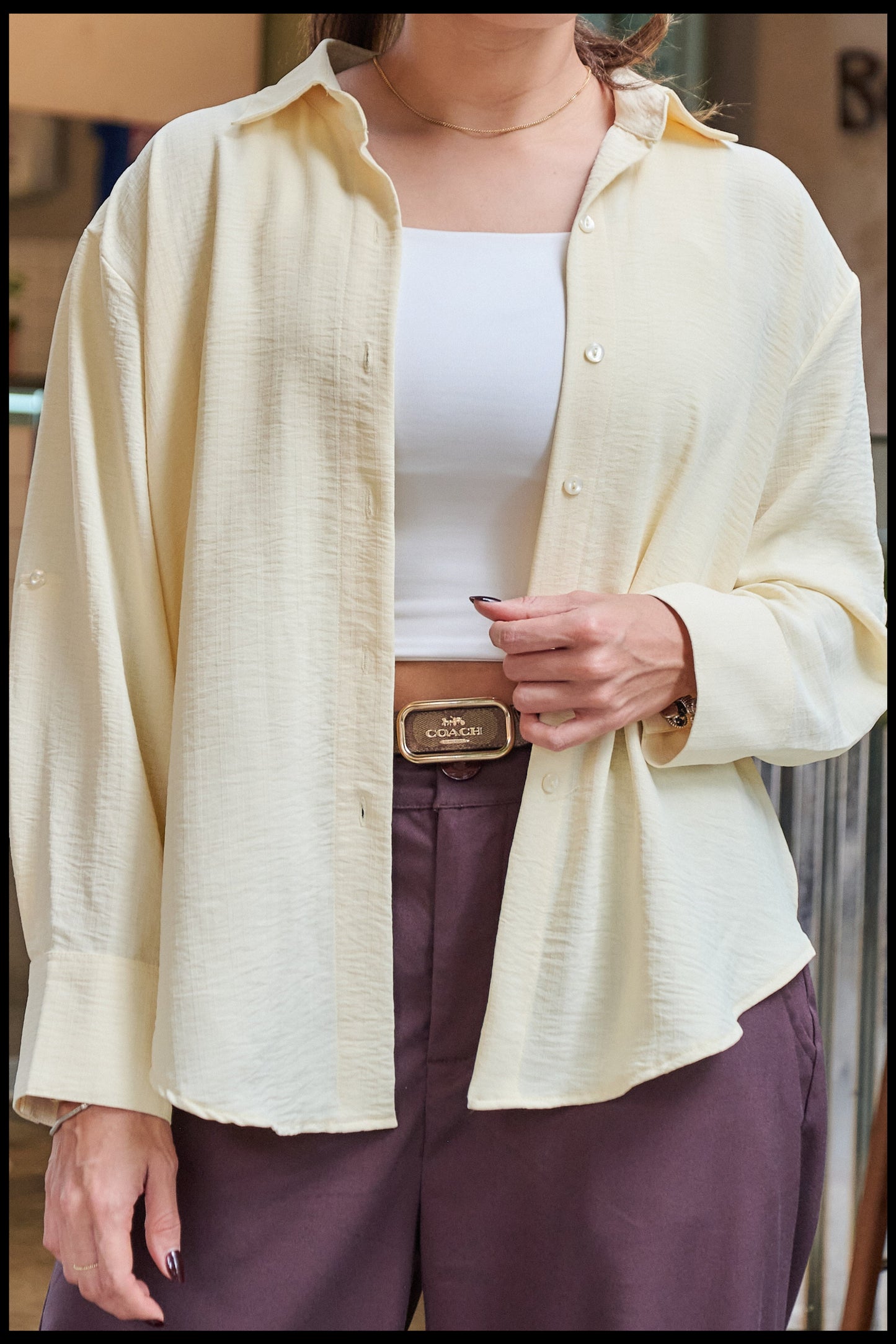 CAMISA OVERSIZE KALANA AMARILLO