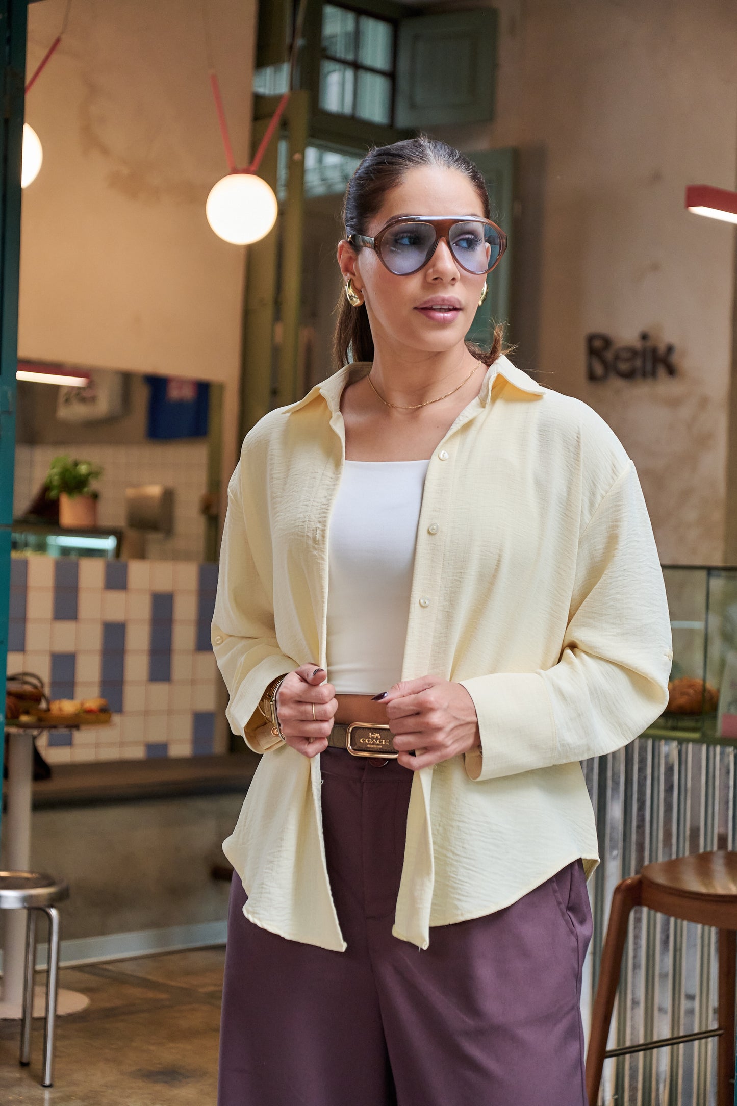 CAMISA OVERSIZE KALANA AMARILLO