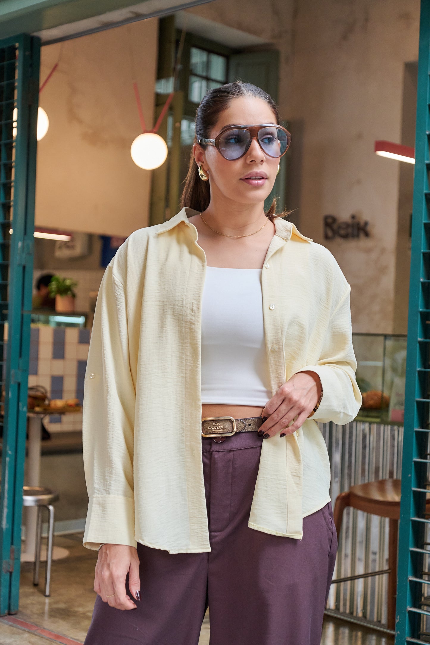 CAMISA OVERSIZE KALANA AMARILLO