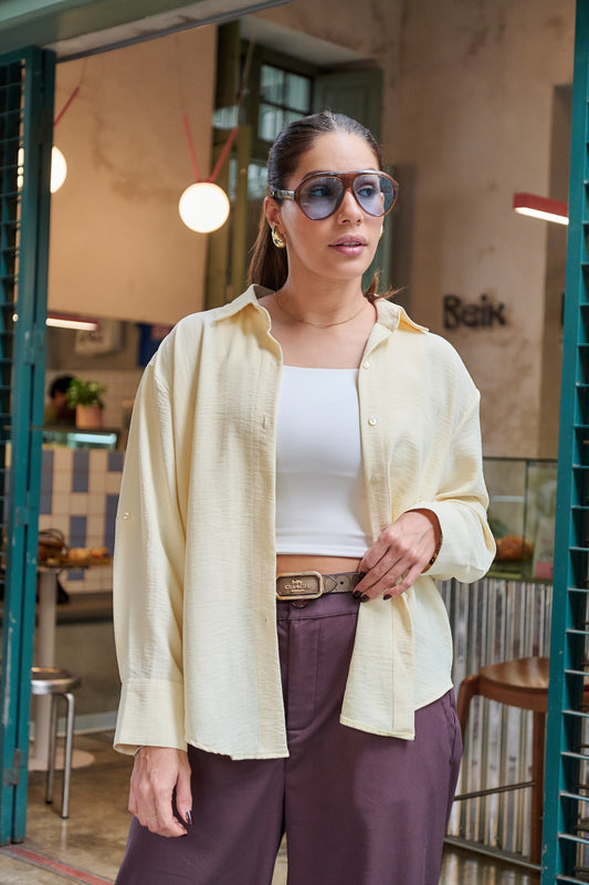 CAMISA OVERSIZE KALANA AMARILLO